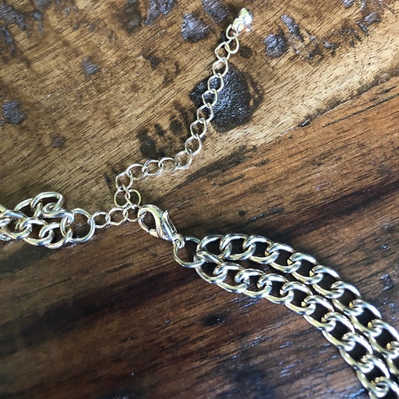 Gold and Multi Colored Necklace with Cones - Picture 3 of 4